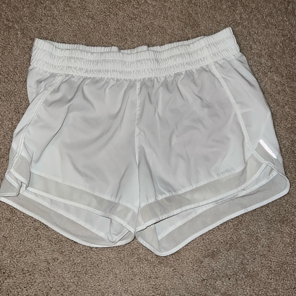 White Athleta Running shorts